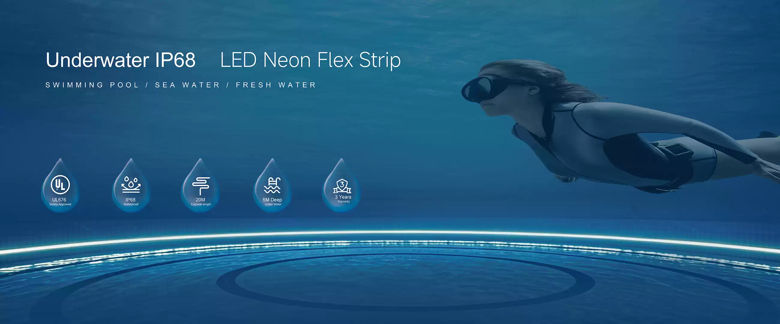 Swimming Pool Neon Flex Strip